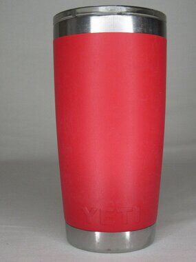 Yeti Red 20oz Rambler Hot Cold Tumbler